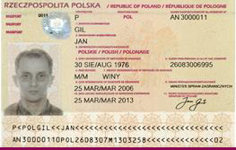 strona personalizacji polskiego paszportu